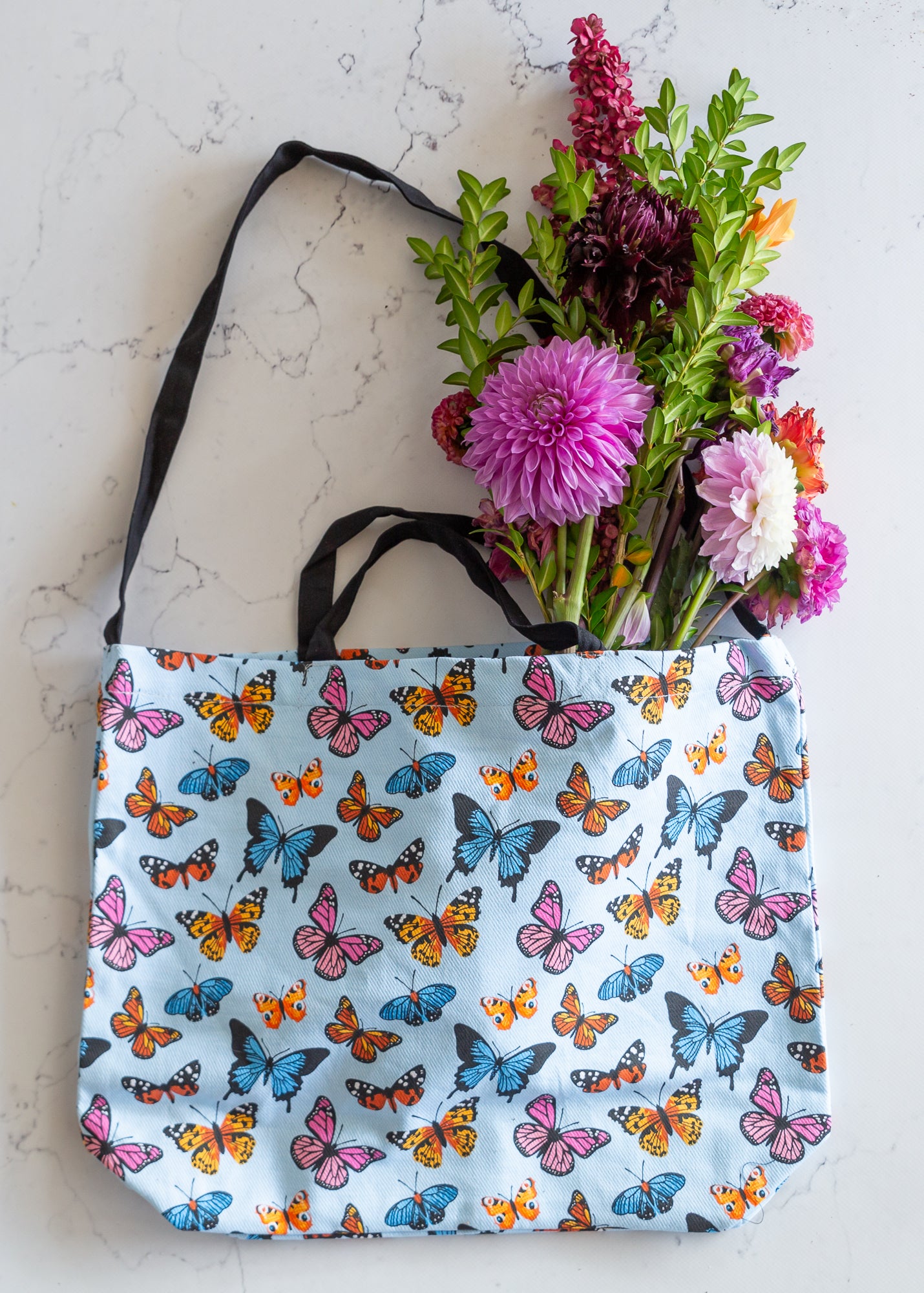 Cotton Tote Bag - Butterflies