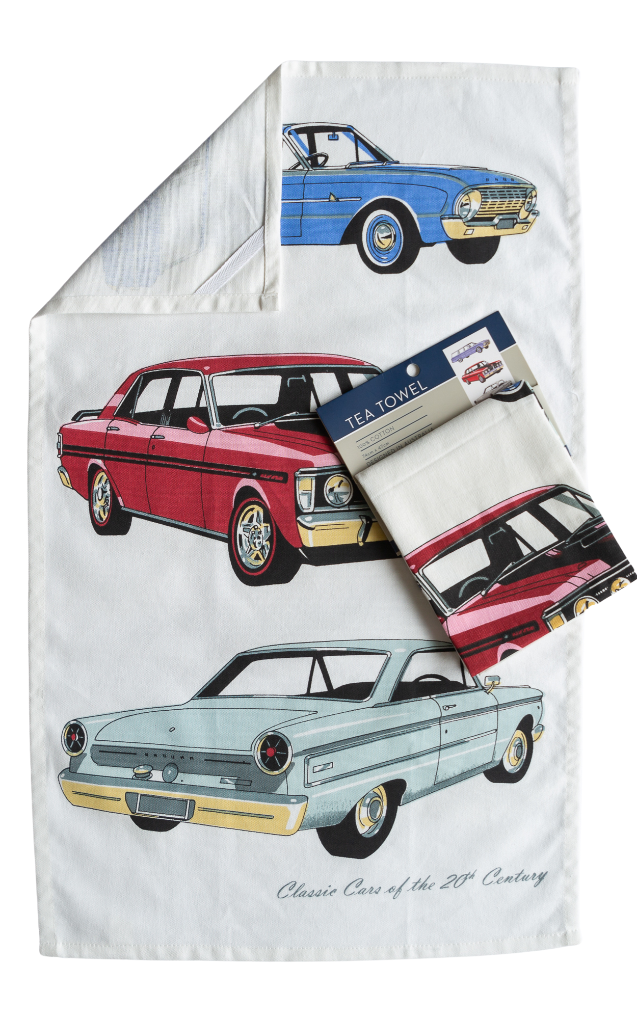 Tea Towel - Classic Cars Falcons