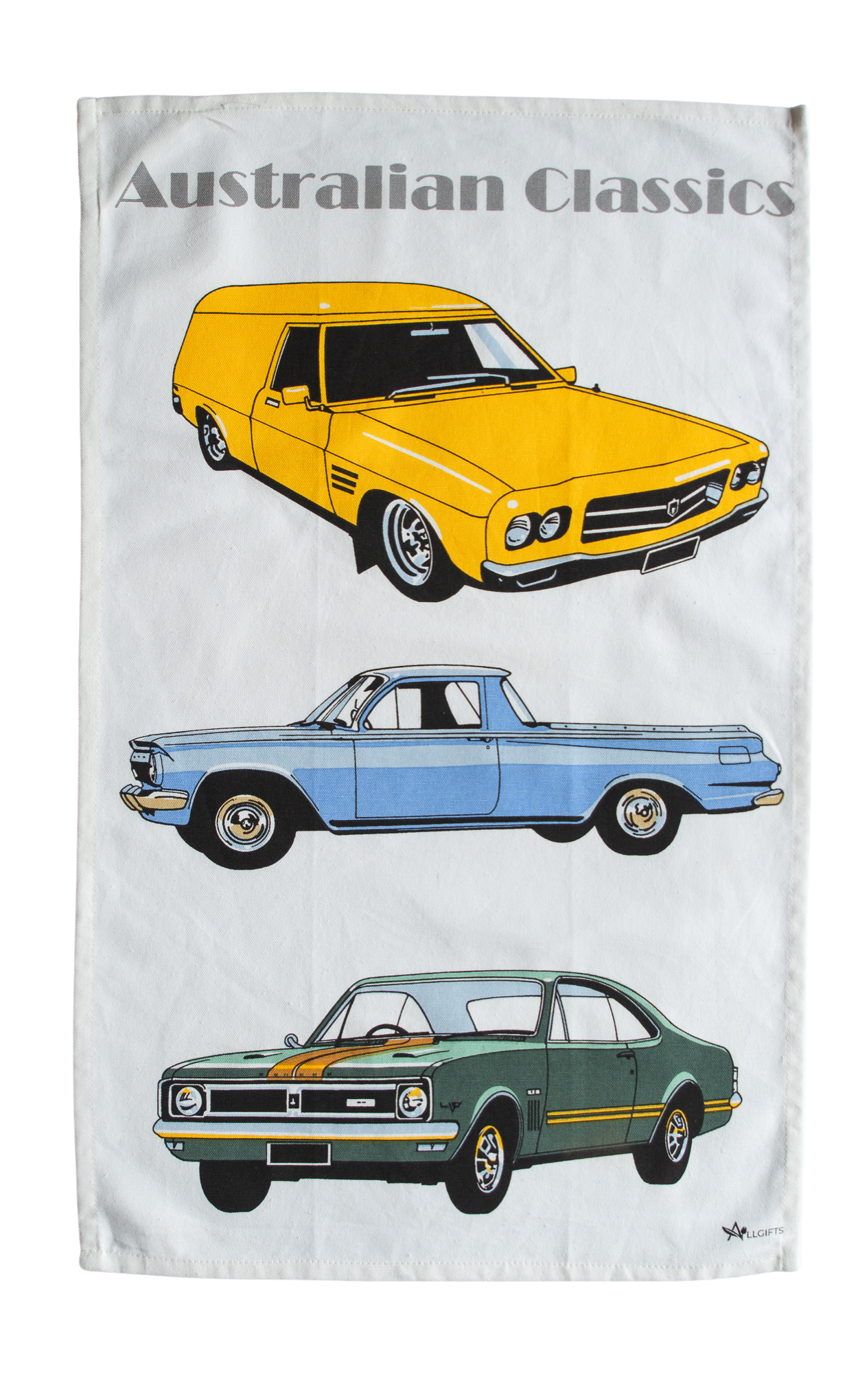 Tea Towel - Classic Cars Holdens
