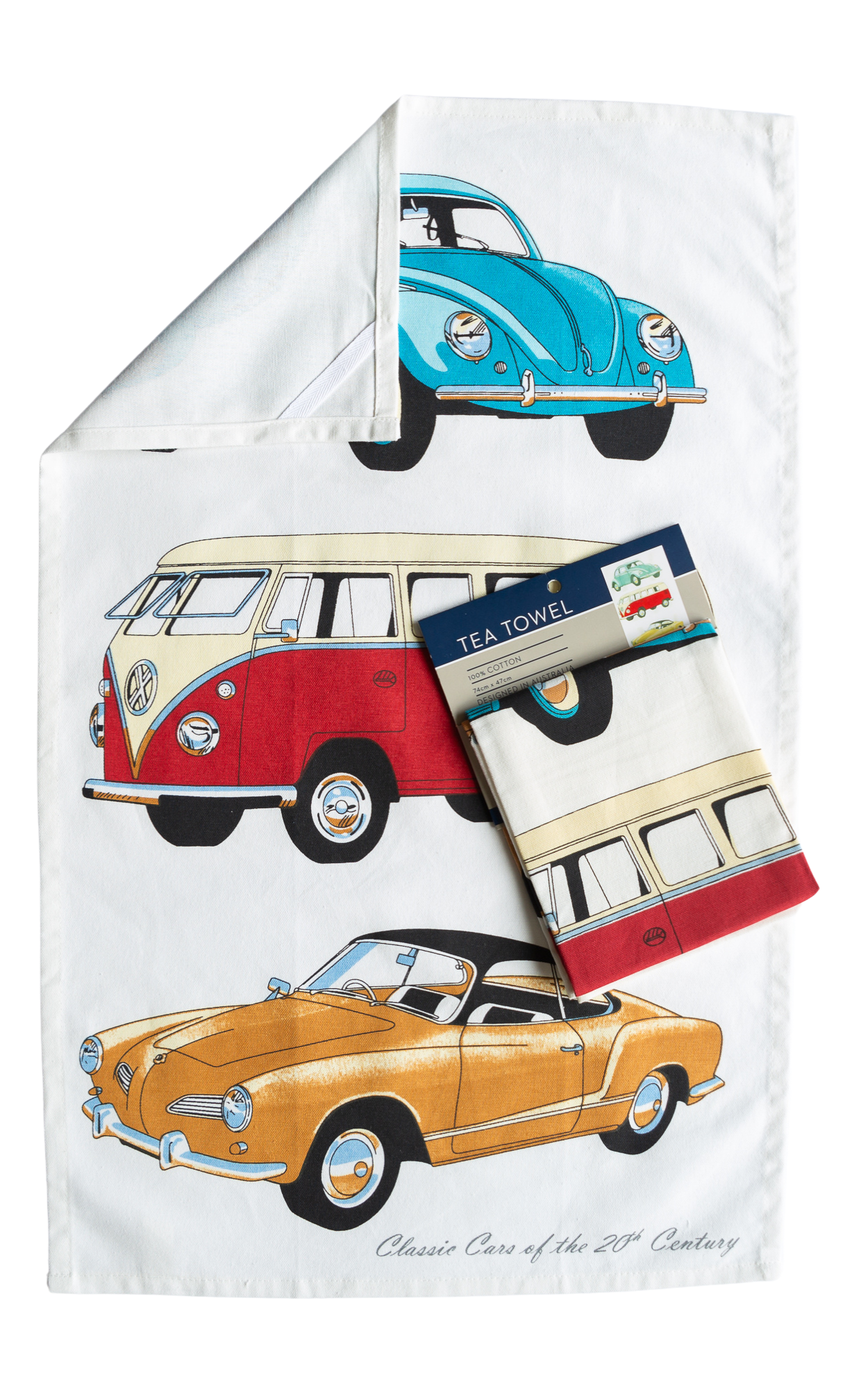 Tea Towel - Classic Cars Volkswagons