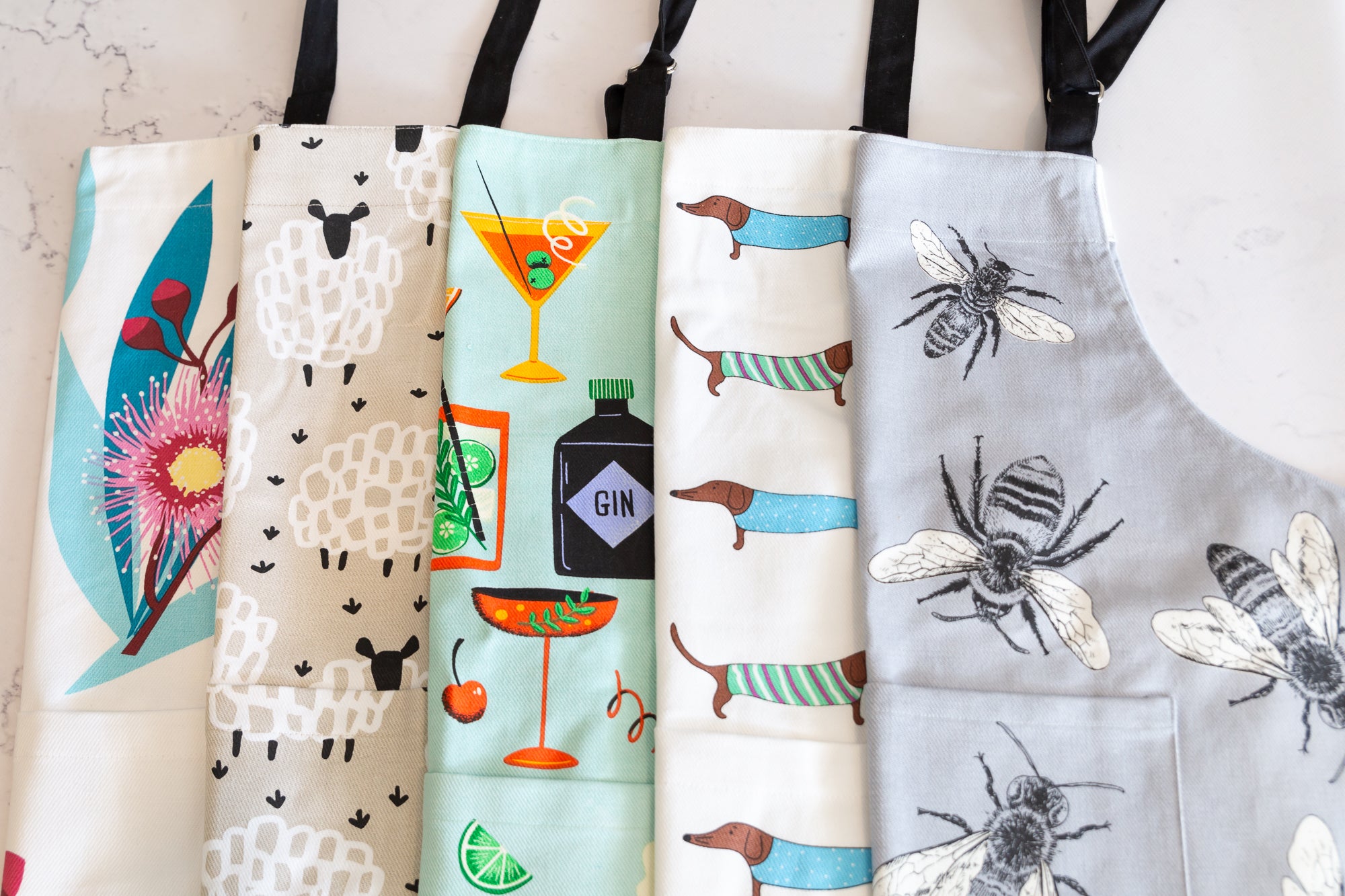 Double Oven Glove - Sketch Bee