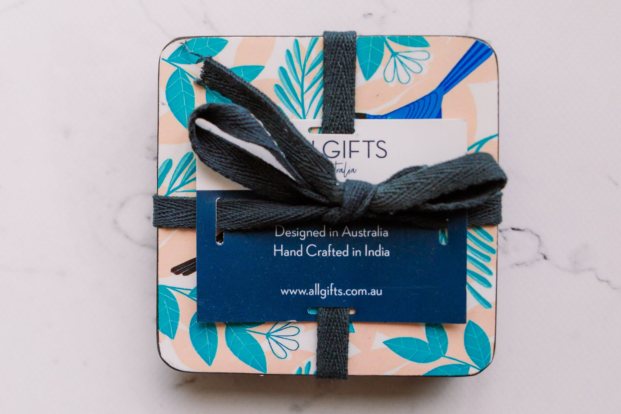 Coasters (set of 4) - Blue Wren