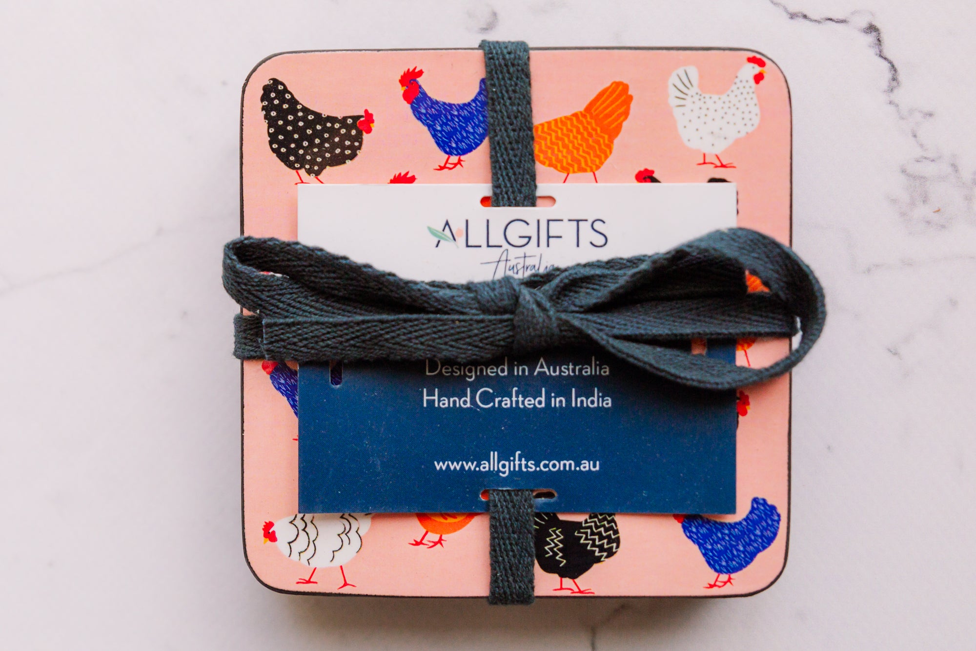 Coasters (set of 4) - Bright Hens