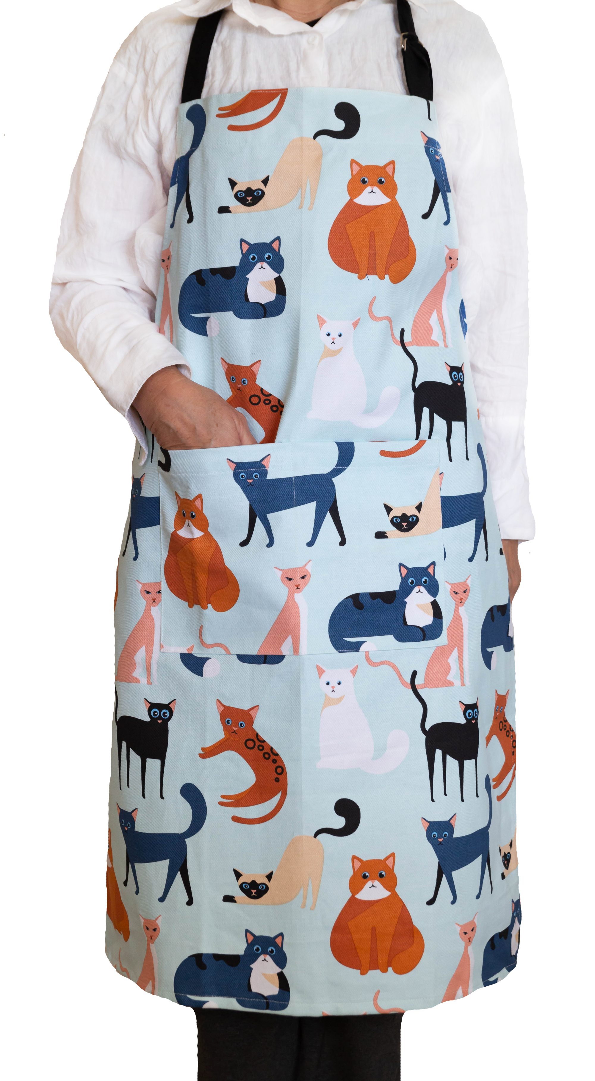 Apron (Heavy Drill) - Colourful Cats