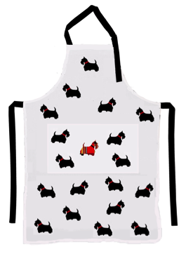 Apron (Heavy Drill) - Scottie Dog - Allgifts Australia