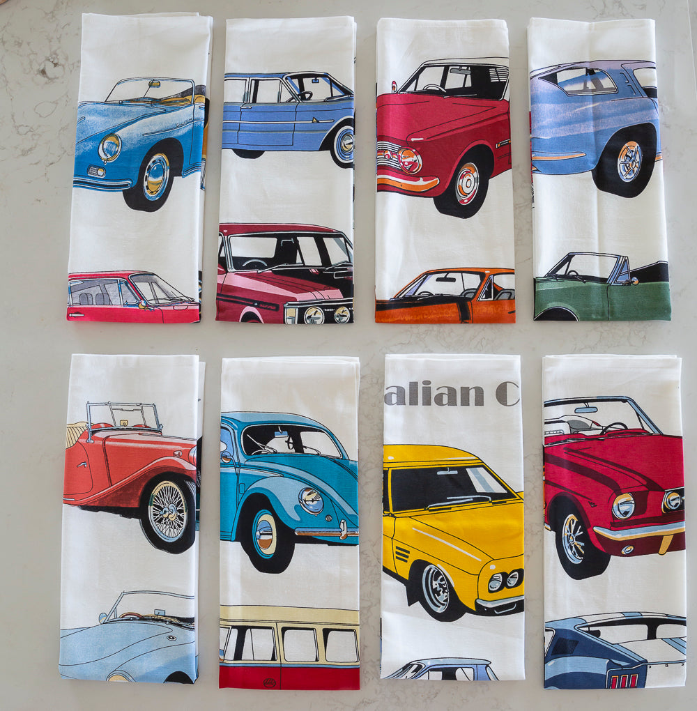 Tea Towel - Classic Cars Falcons