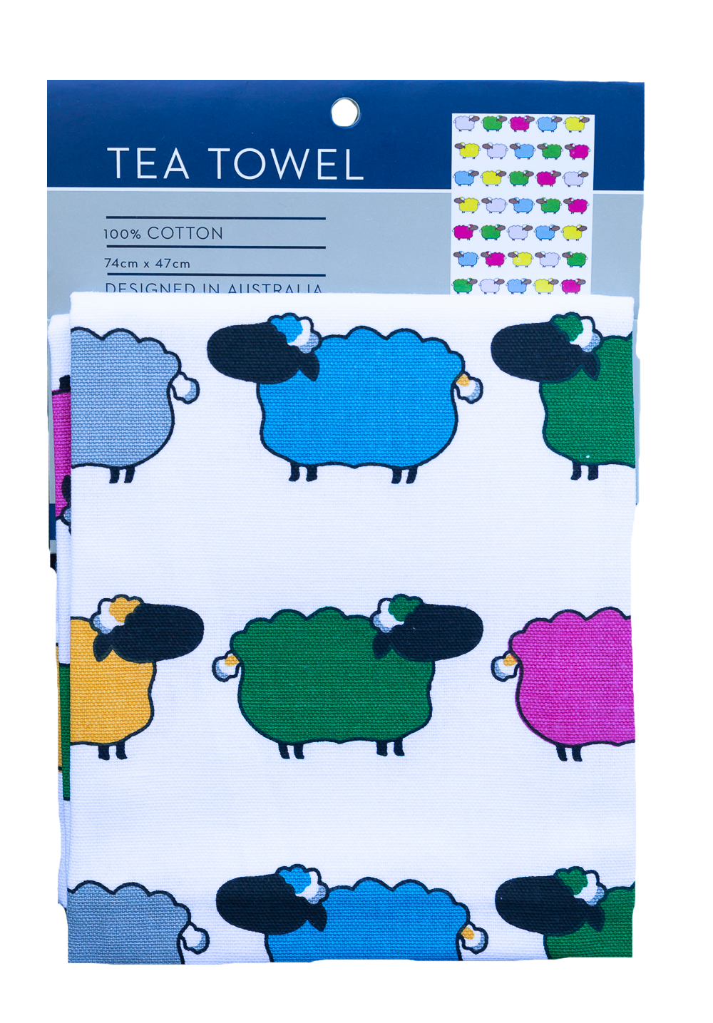 Tea Towel - Coloured Sheep