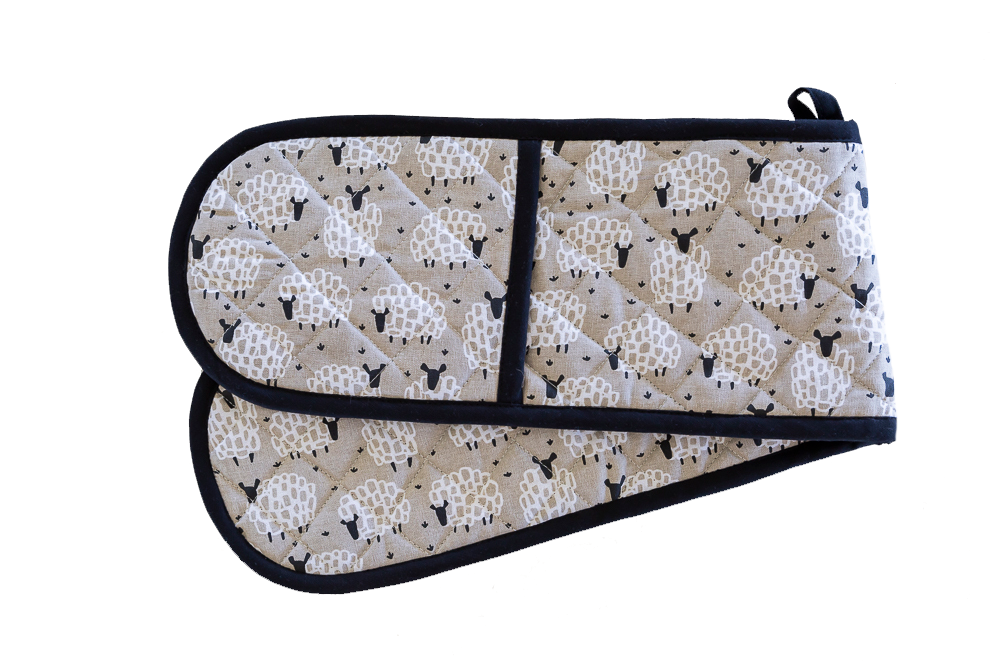 Double Oven Glove - Grey Sheep