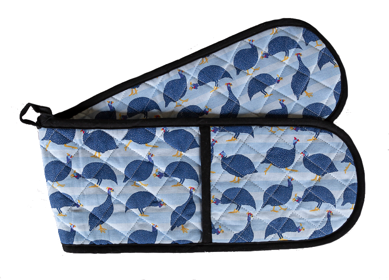 Double Oven Glove - Guinea Fowl
