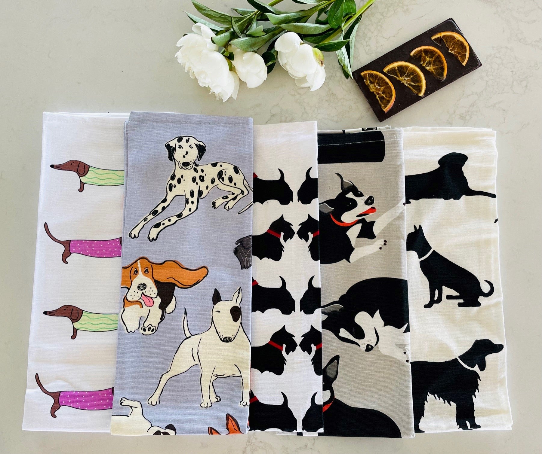 Tea Towel - Scottie Dog