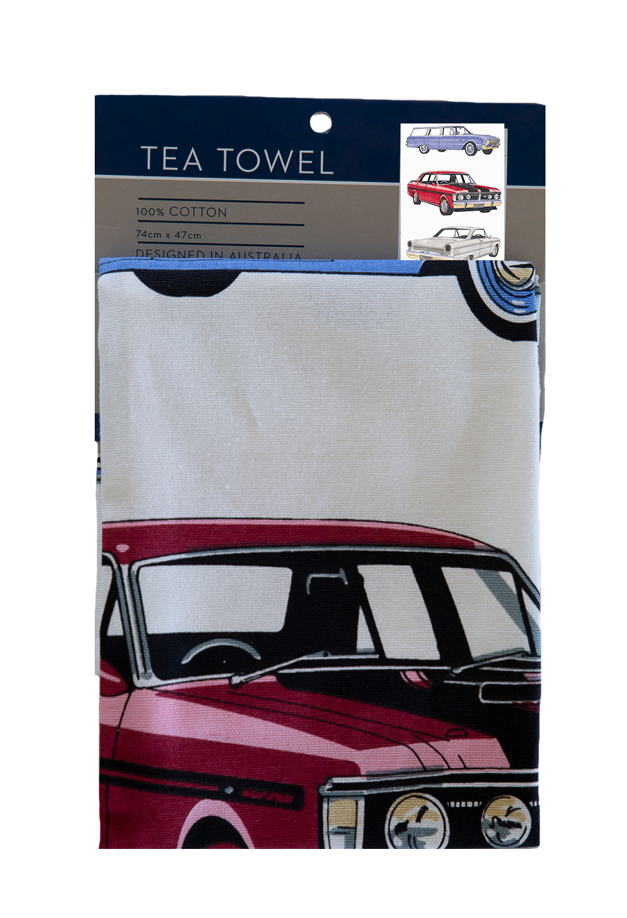 Tea Towel - Classic Cars Falcons