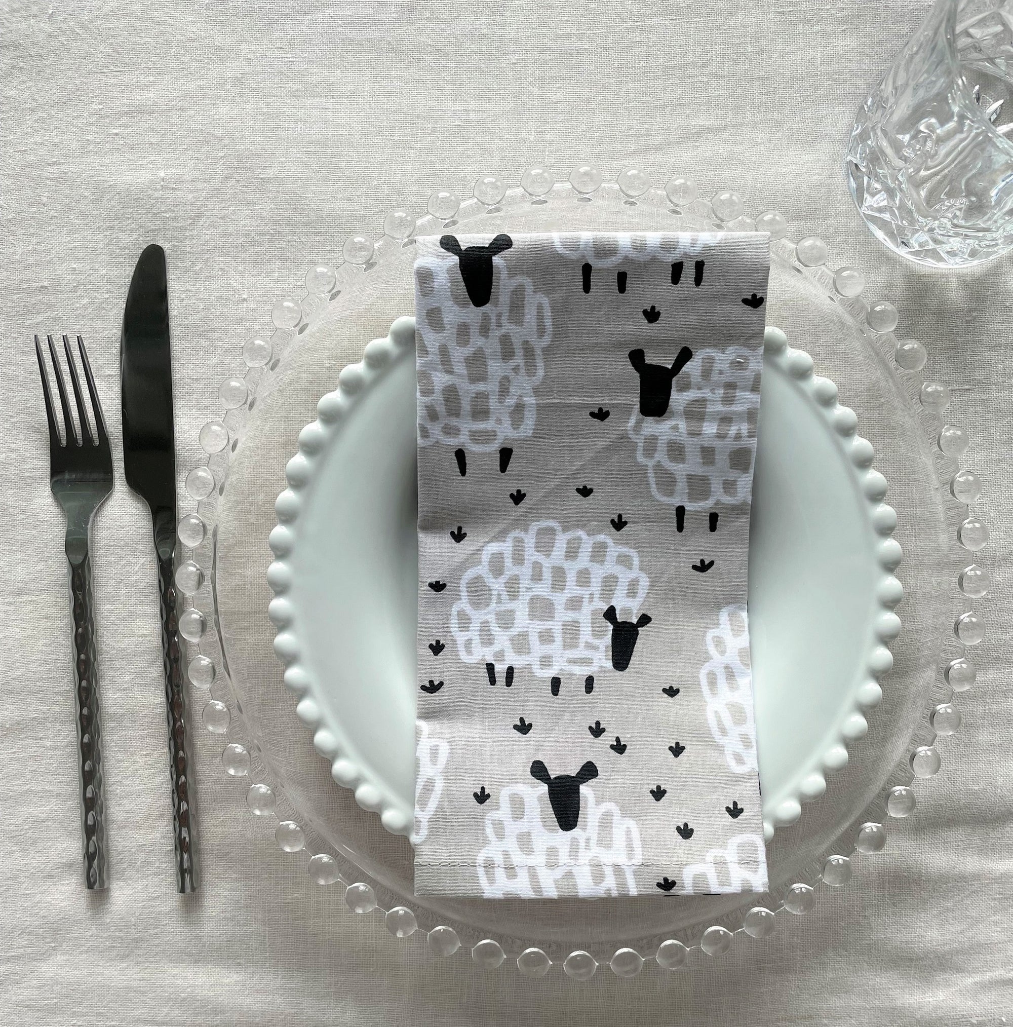 Cotton Napkins - Grey Sheep (Set of 4)