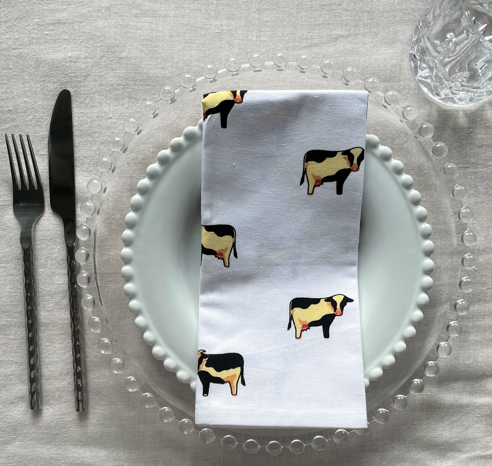 Cotton Napkins - Cows (Set of 4)