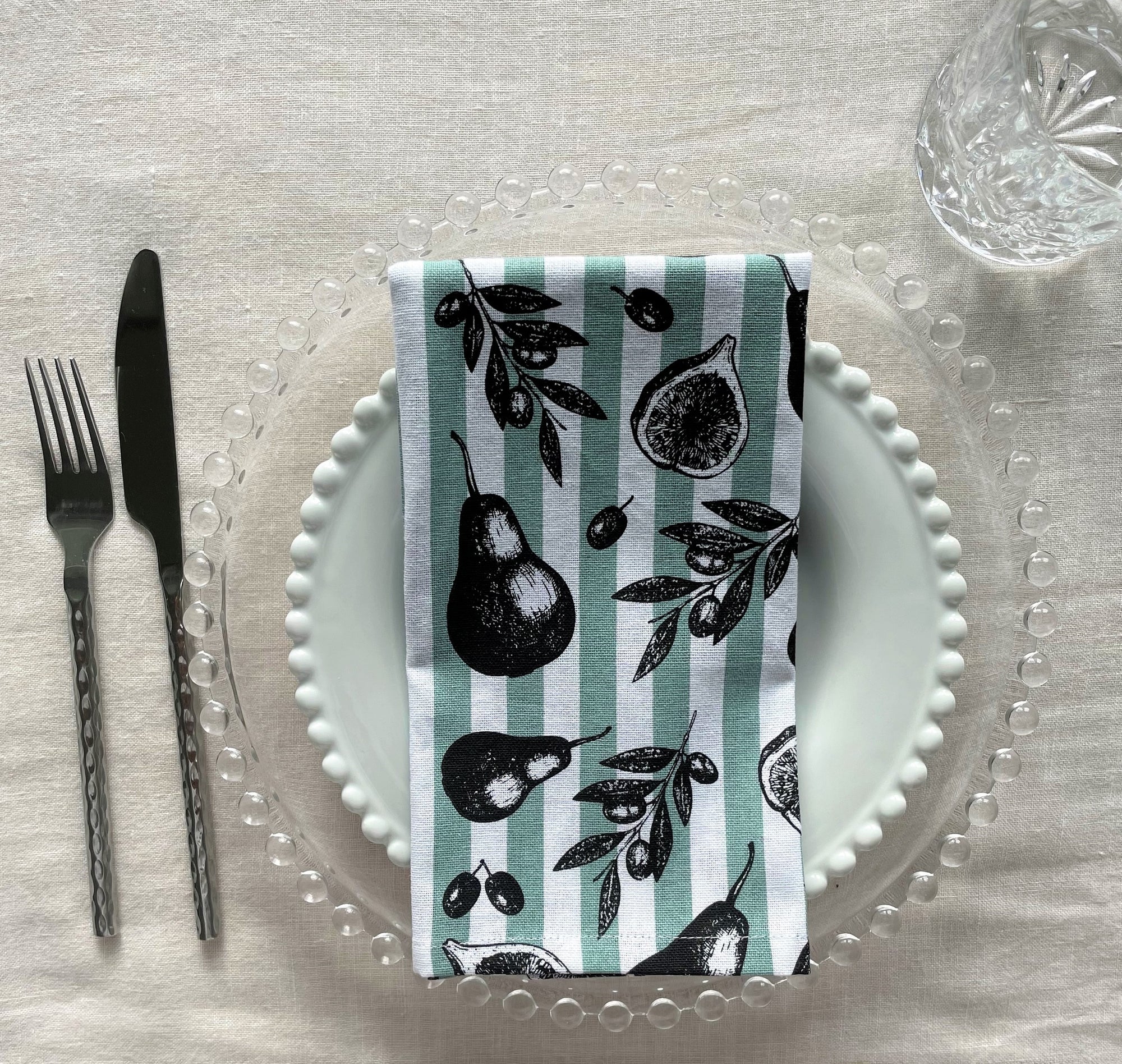 Cotton Napkins - Fig & Pear (Set of 4)