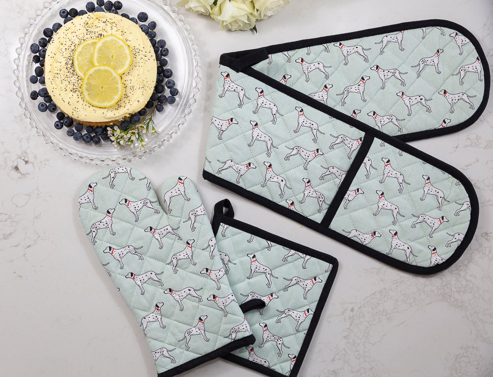 Oven Glove & Pot Holder Set - Dalmatian