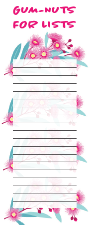 Jotter - Gum Nuts For Lists - Allgifts Australia