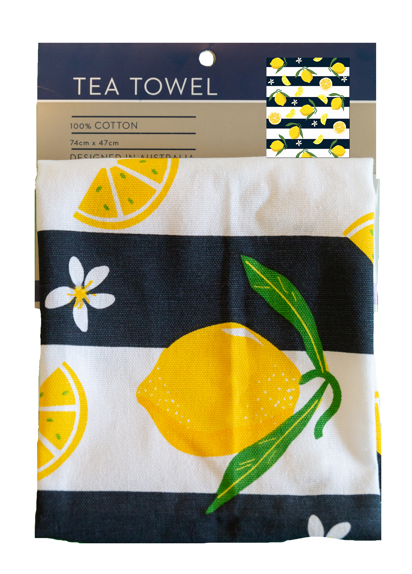 Tea Towel - Lemon Stripe