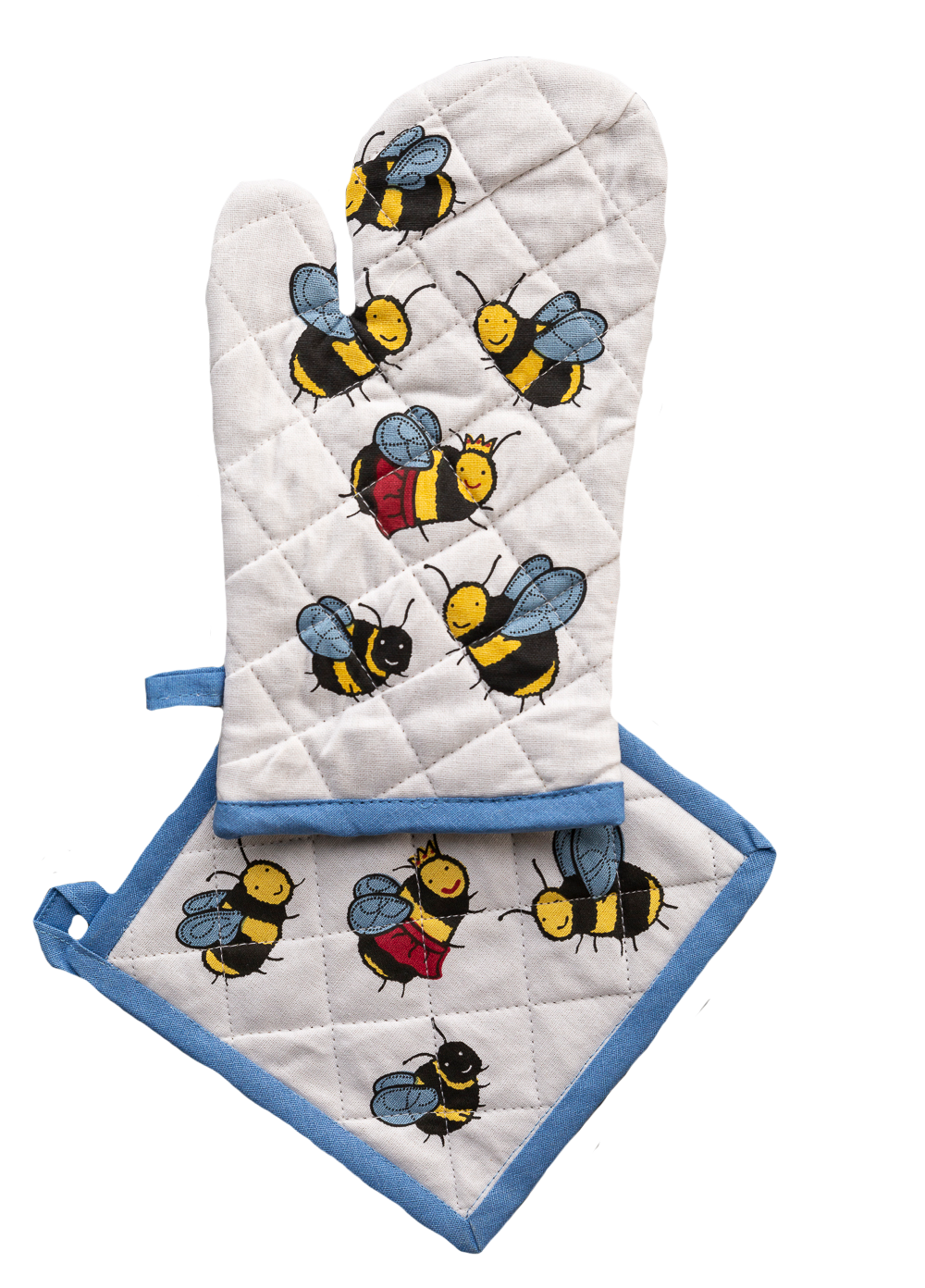 Oven Glove & Pot Holder Set - Bees
