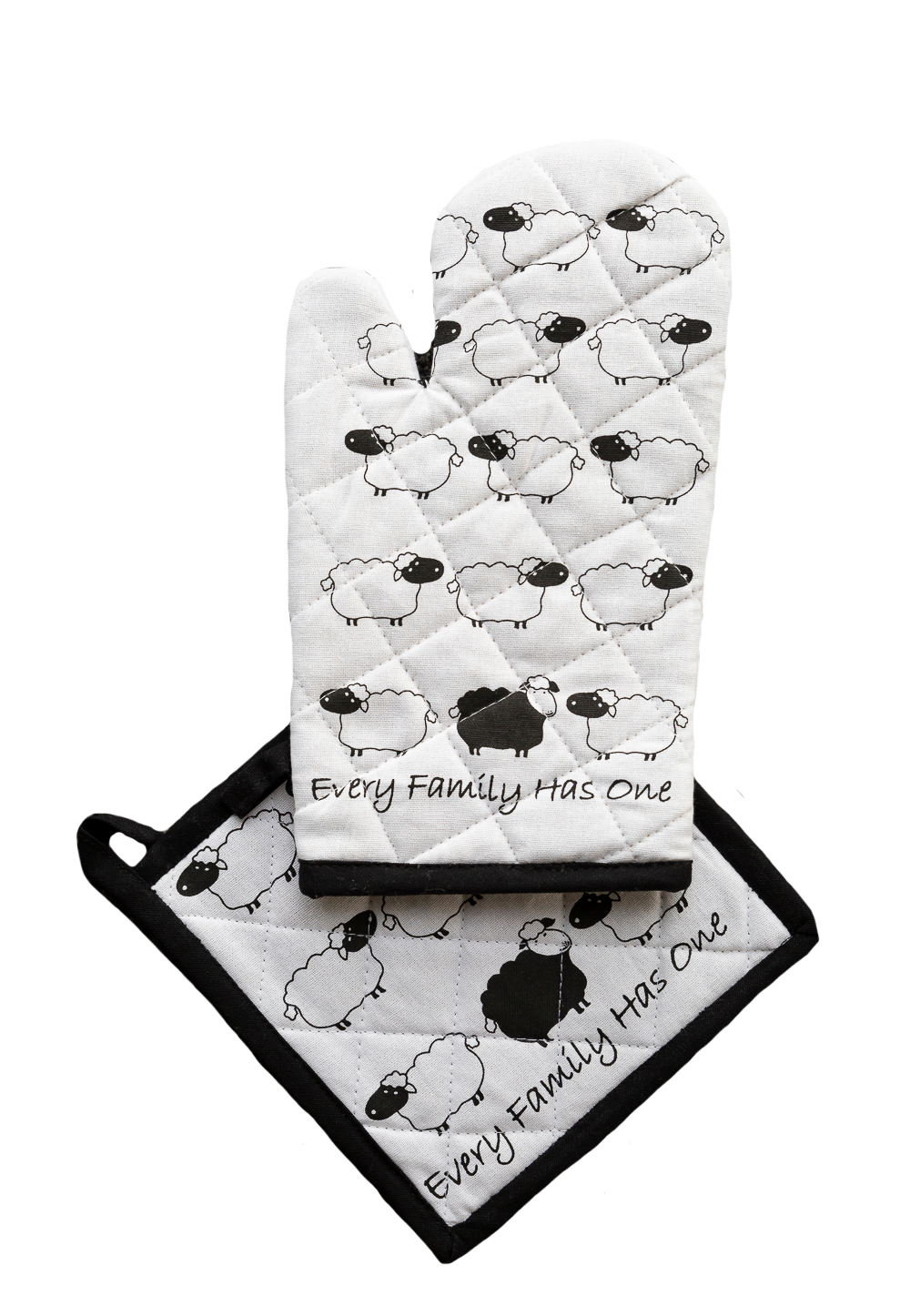 Oven Glove & Pot Holder Set - EFHO Black Sheep