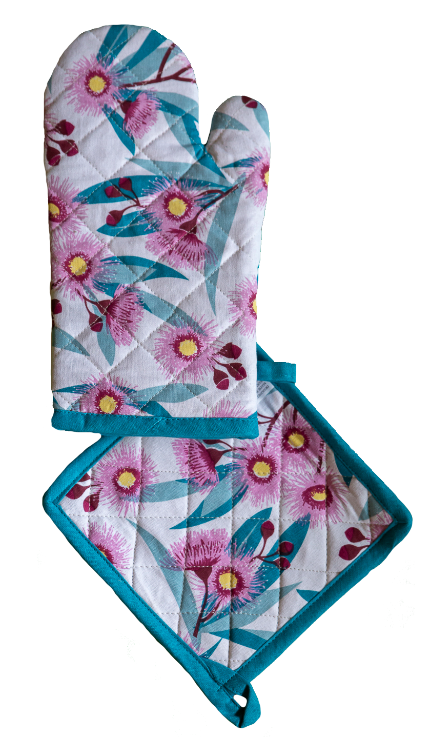 Oven Glove & Pot Holder Set - Flowering Gum