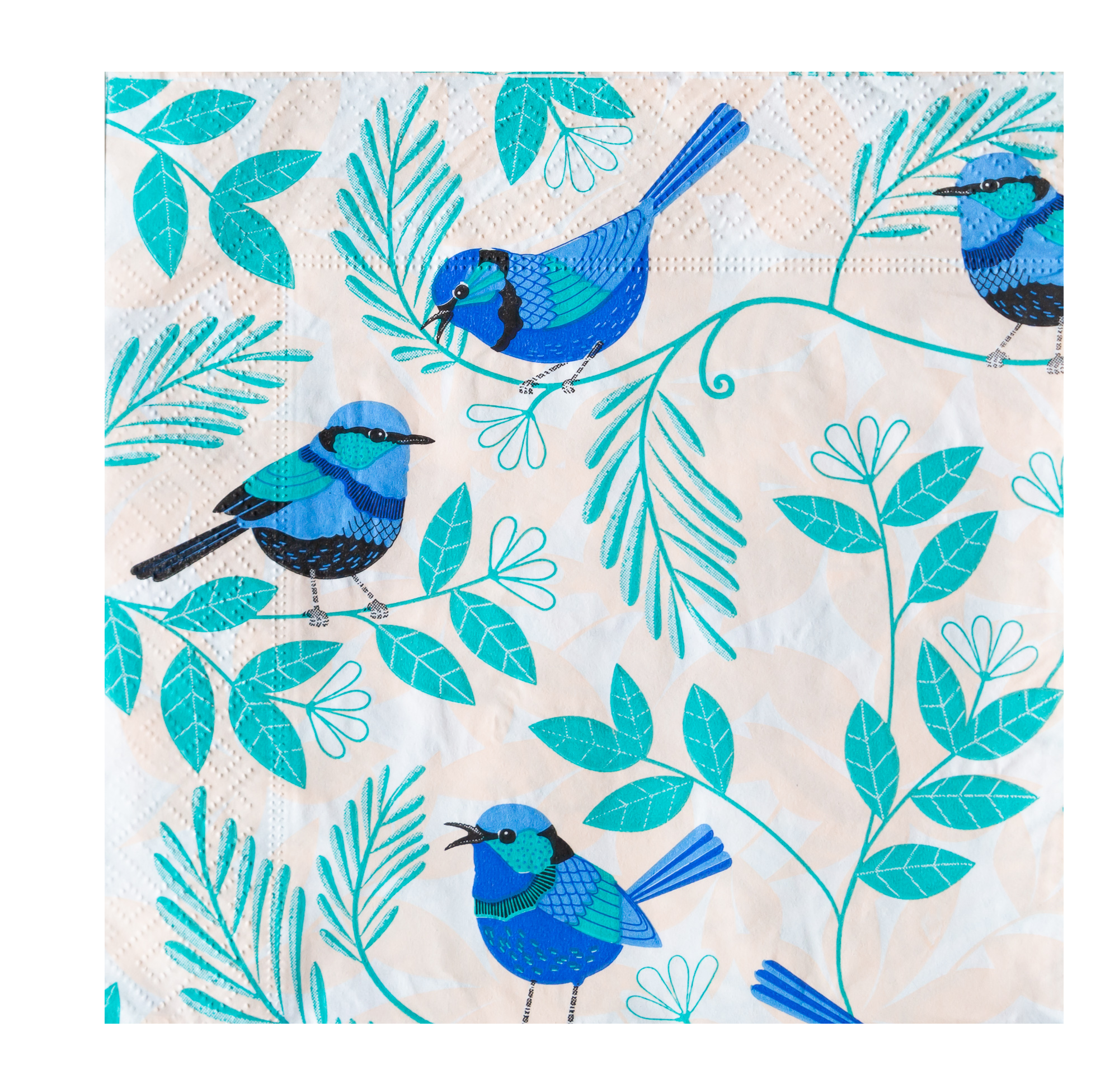 Paper Napkins - Blue Wrens