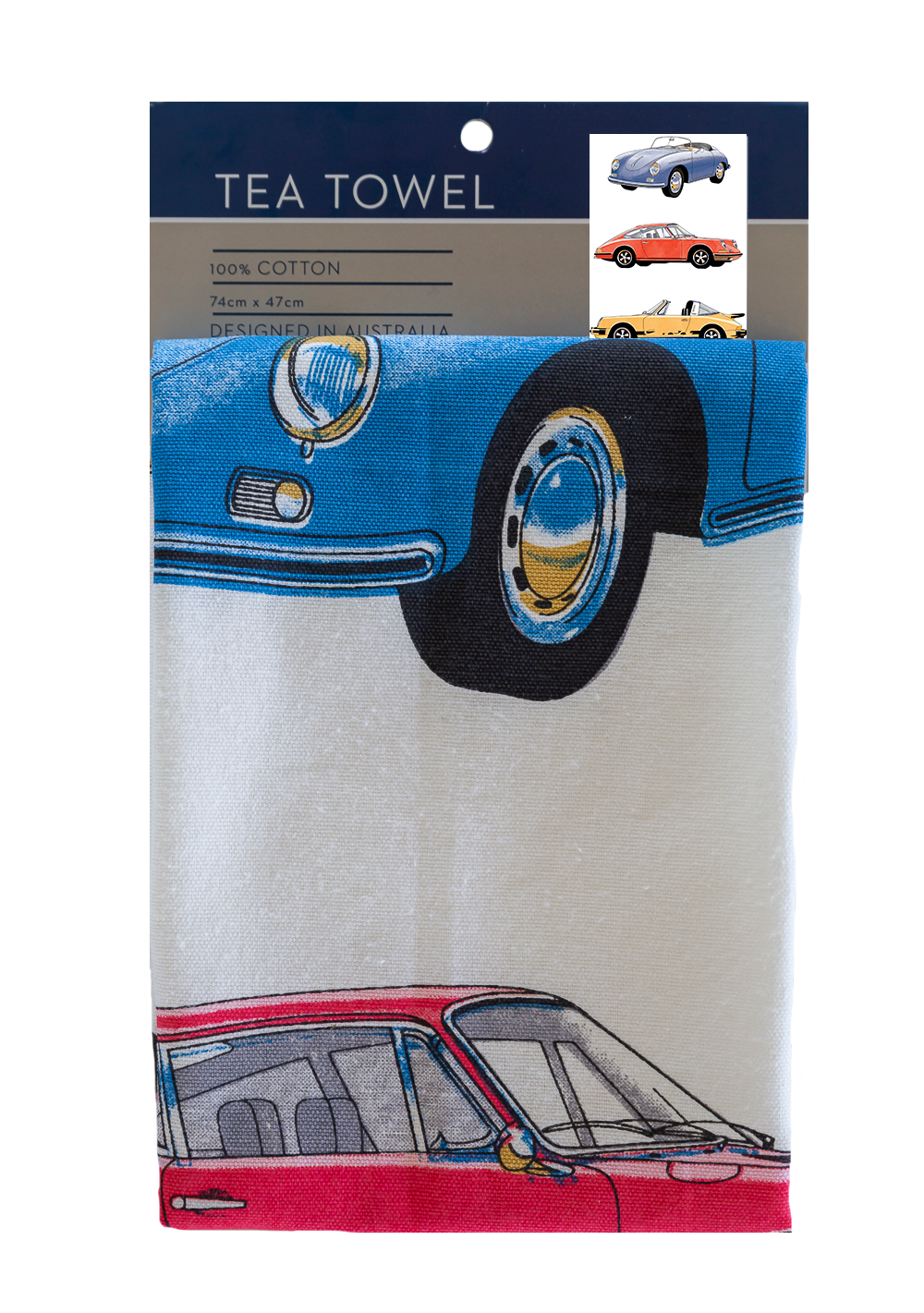 Tea Towel - Classic Cars Porsche