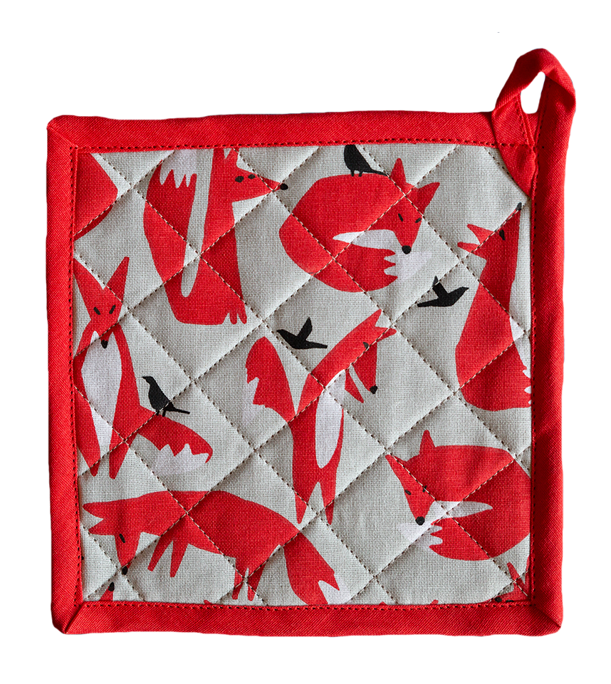 Oven Glove & Pot Holder Set - Fox