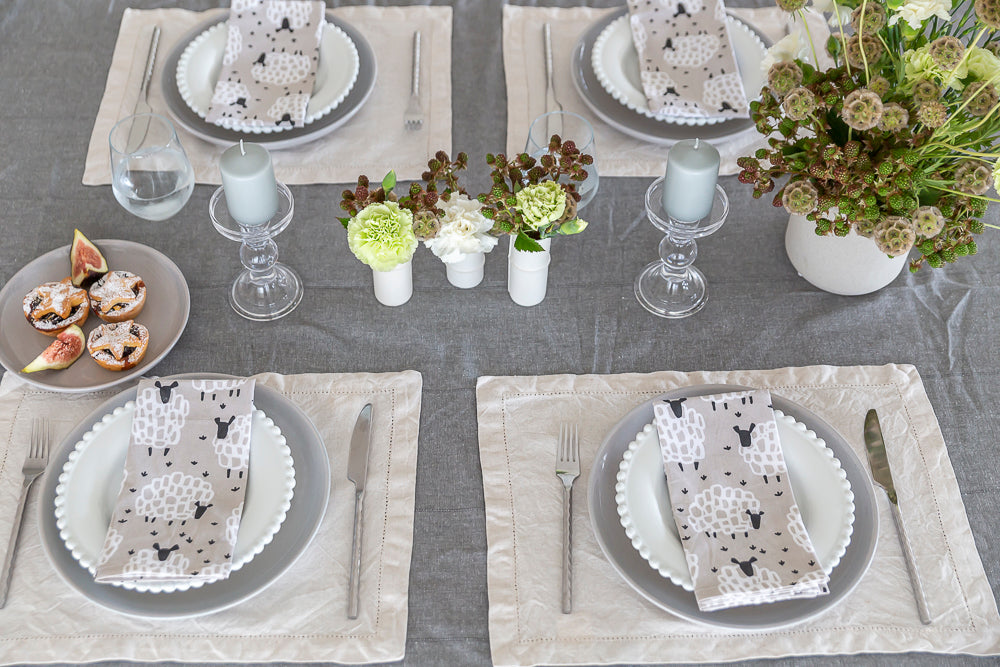 Cotton Napkins - Grey Sheep (Set of 4)