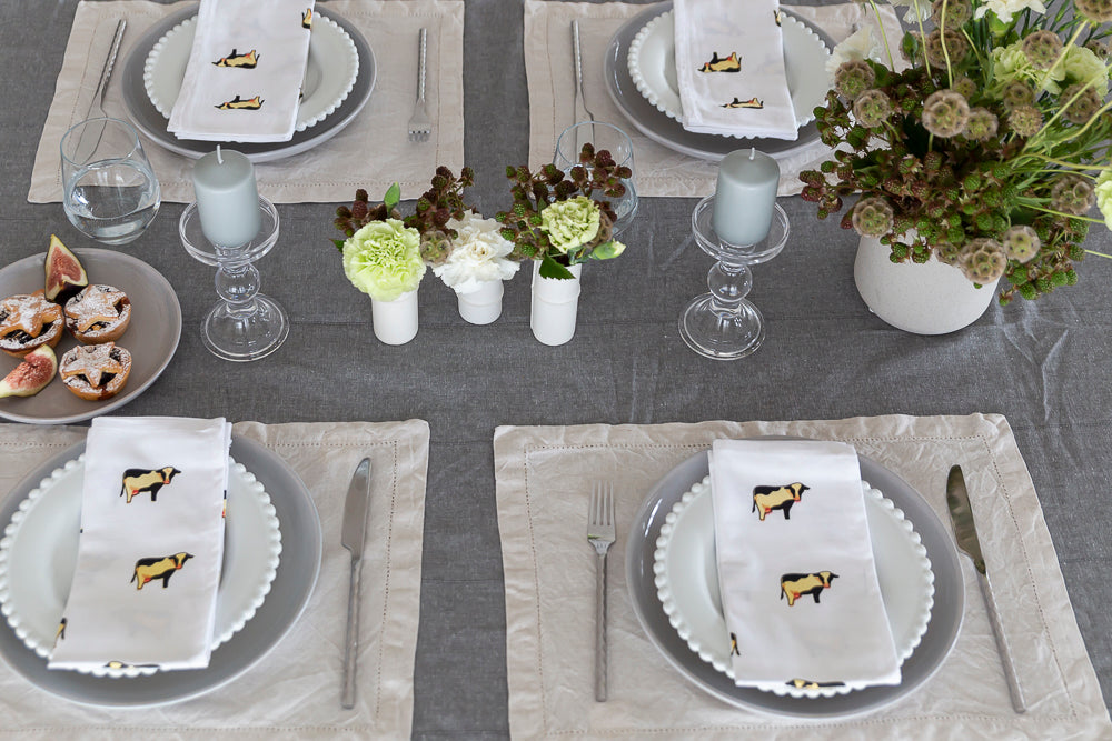 Cotton Napkins - Cows (Set of 4)