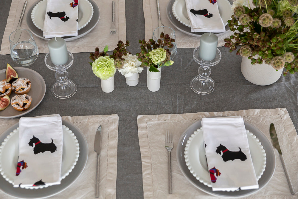 Cotton Napkins - Scottie Dog (Set of 4)