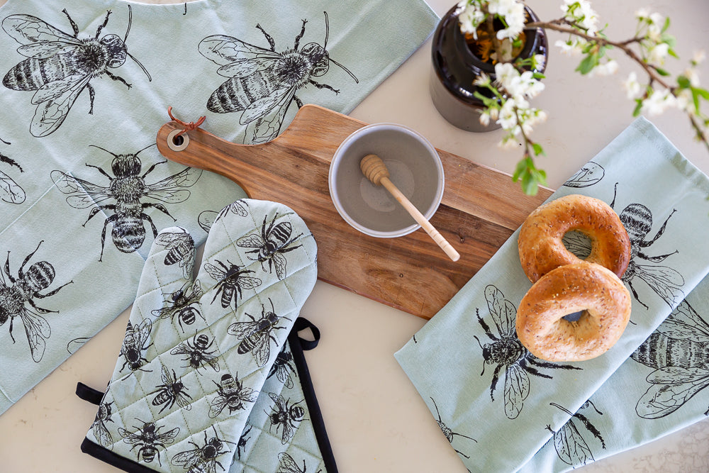 Tea Towel - Sketch Bees