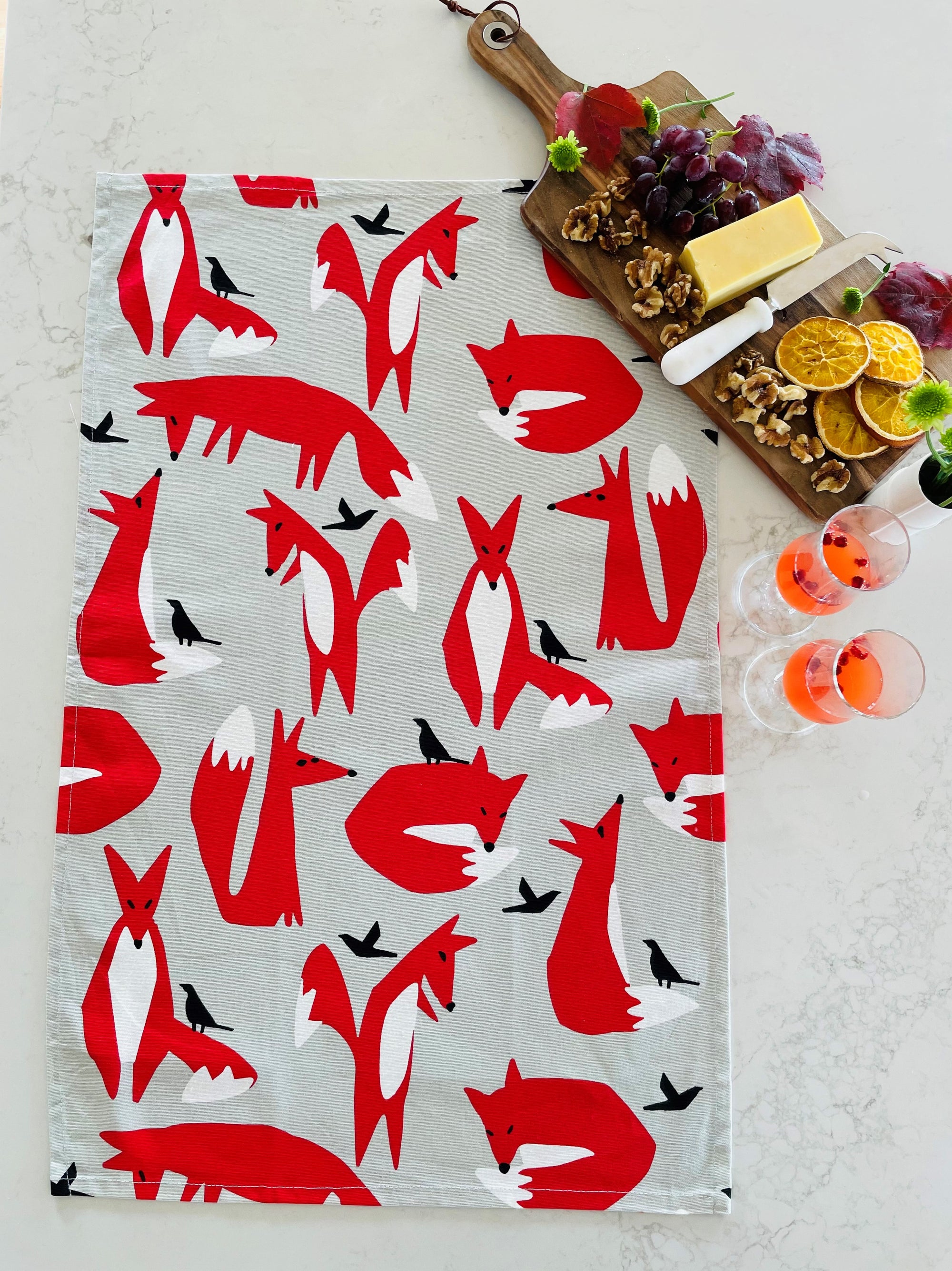 Tea Towel - Foxes