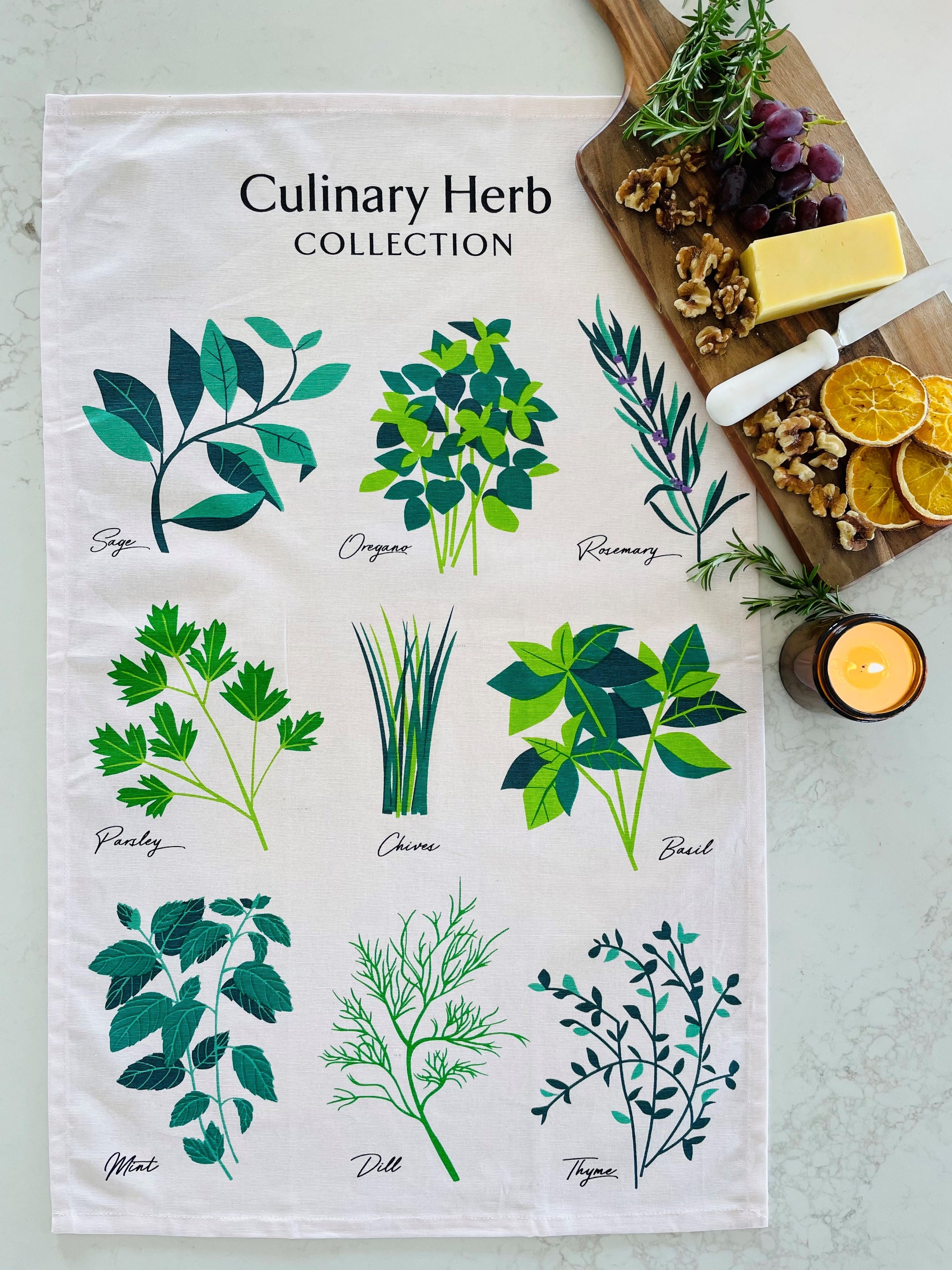 Tea Towel - Culinary Herbs