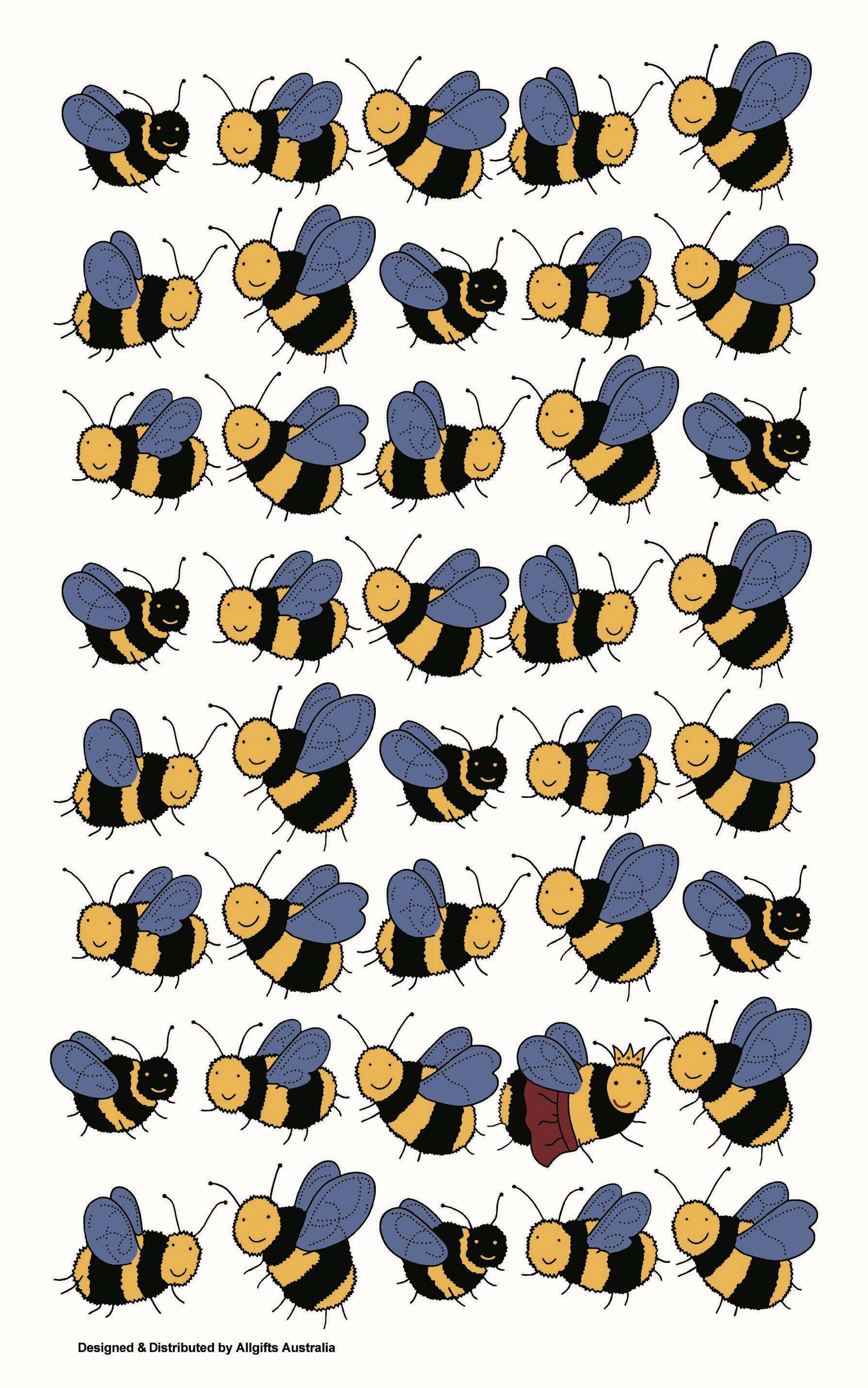 Tea Towel - Bees - Allgifts Australia