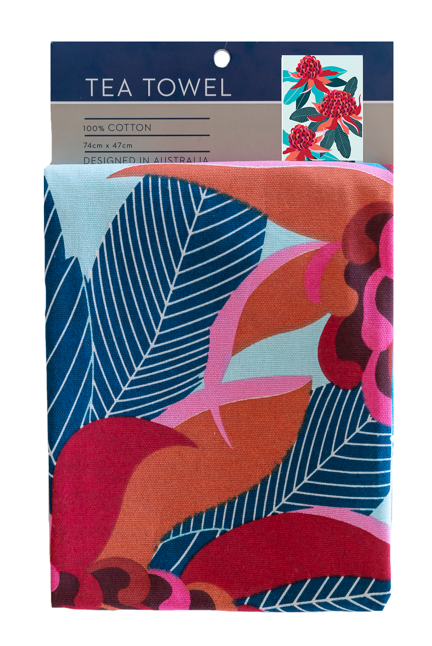 Tea Towel - Waratah