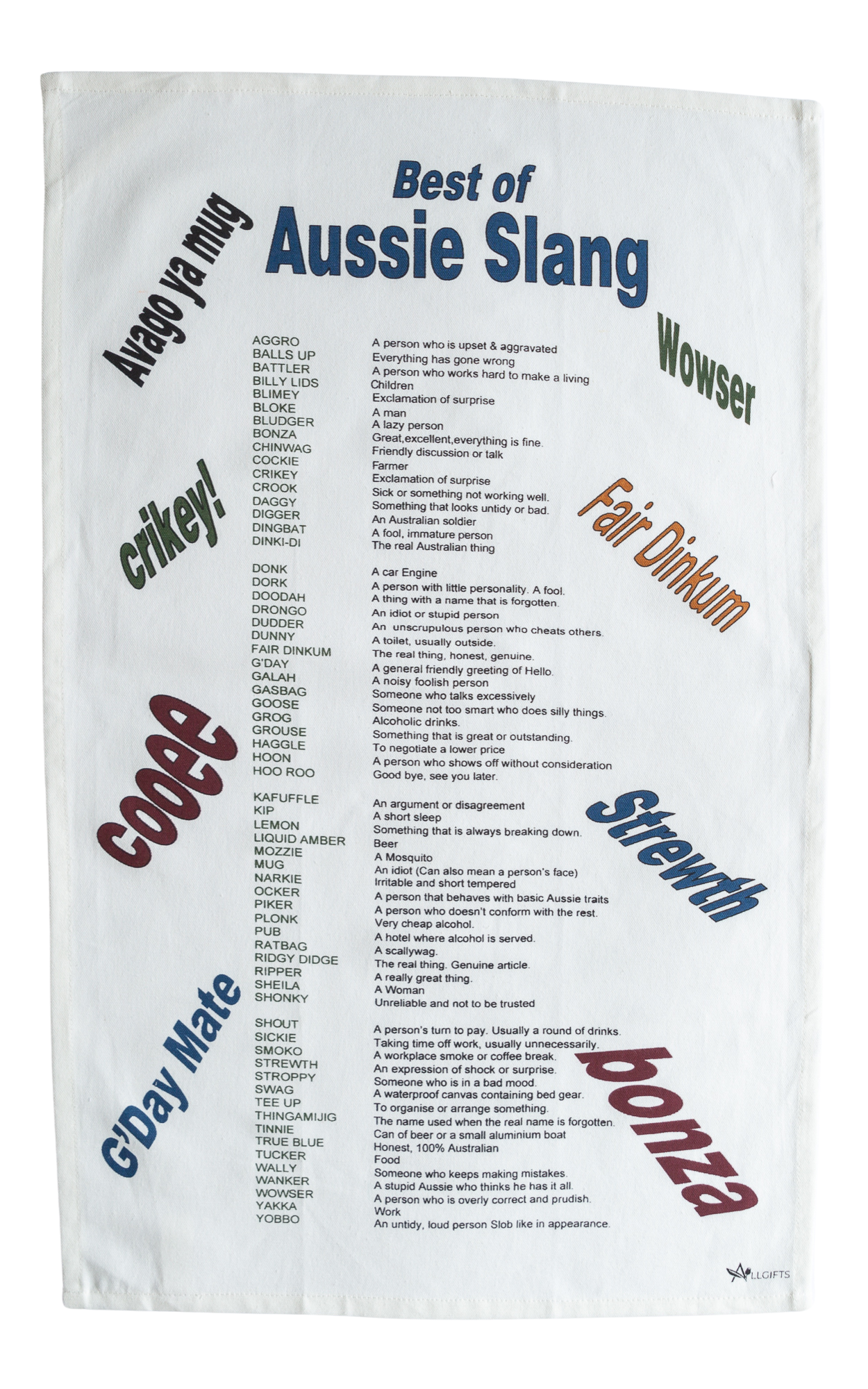 Tea Towel - Aussie Slang