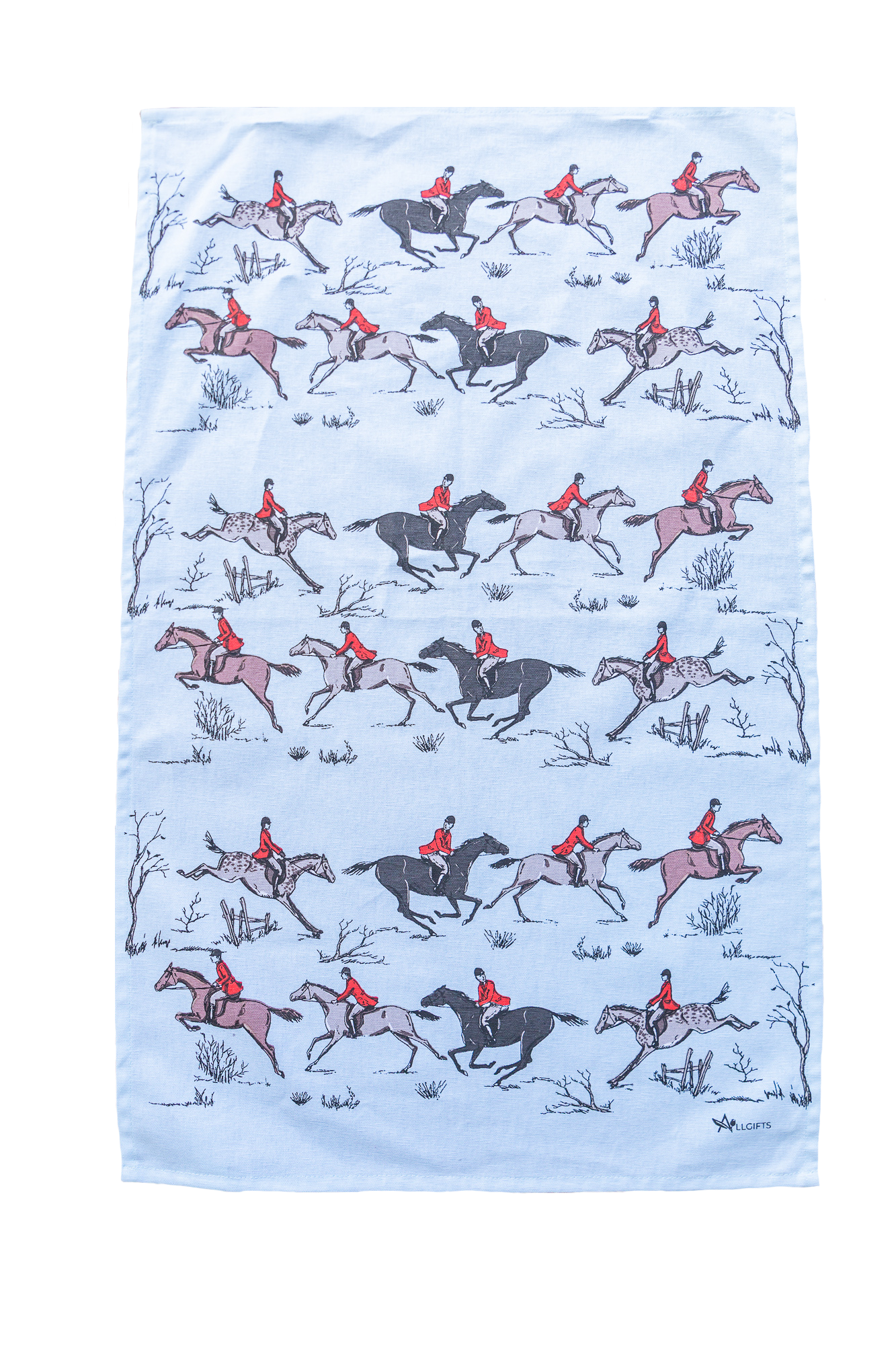 Tea Towel - Hunting Scene Allgifts Australia