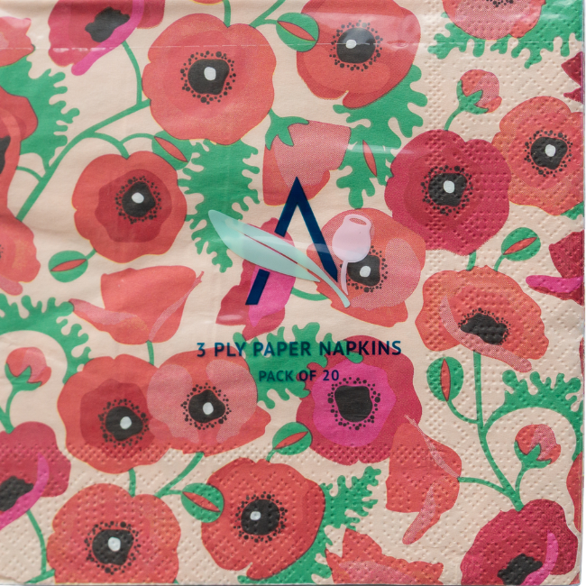 Paper Napkins - Poppies Allgifts Australia