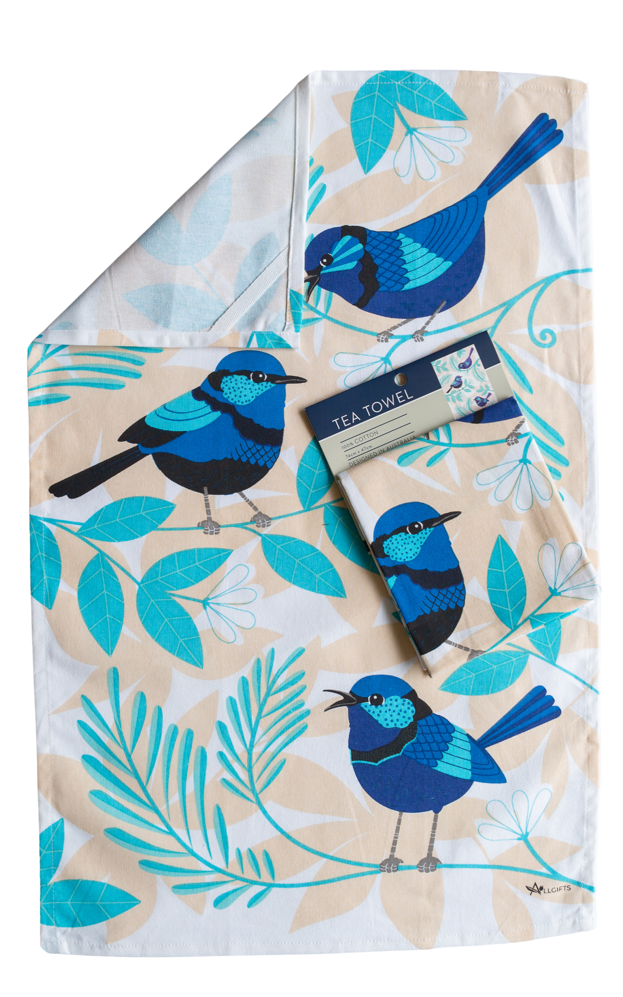 Tea Towel - Blue Wren