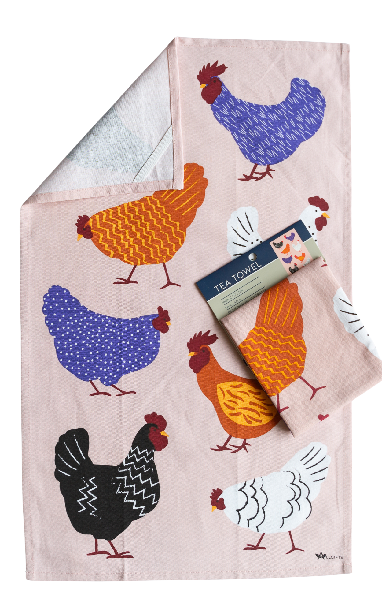 Tea Towel - Bright Hens