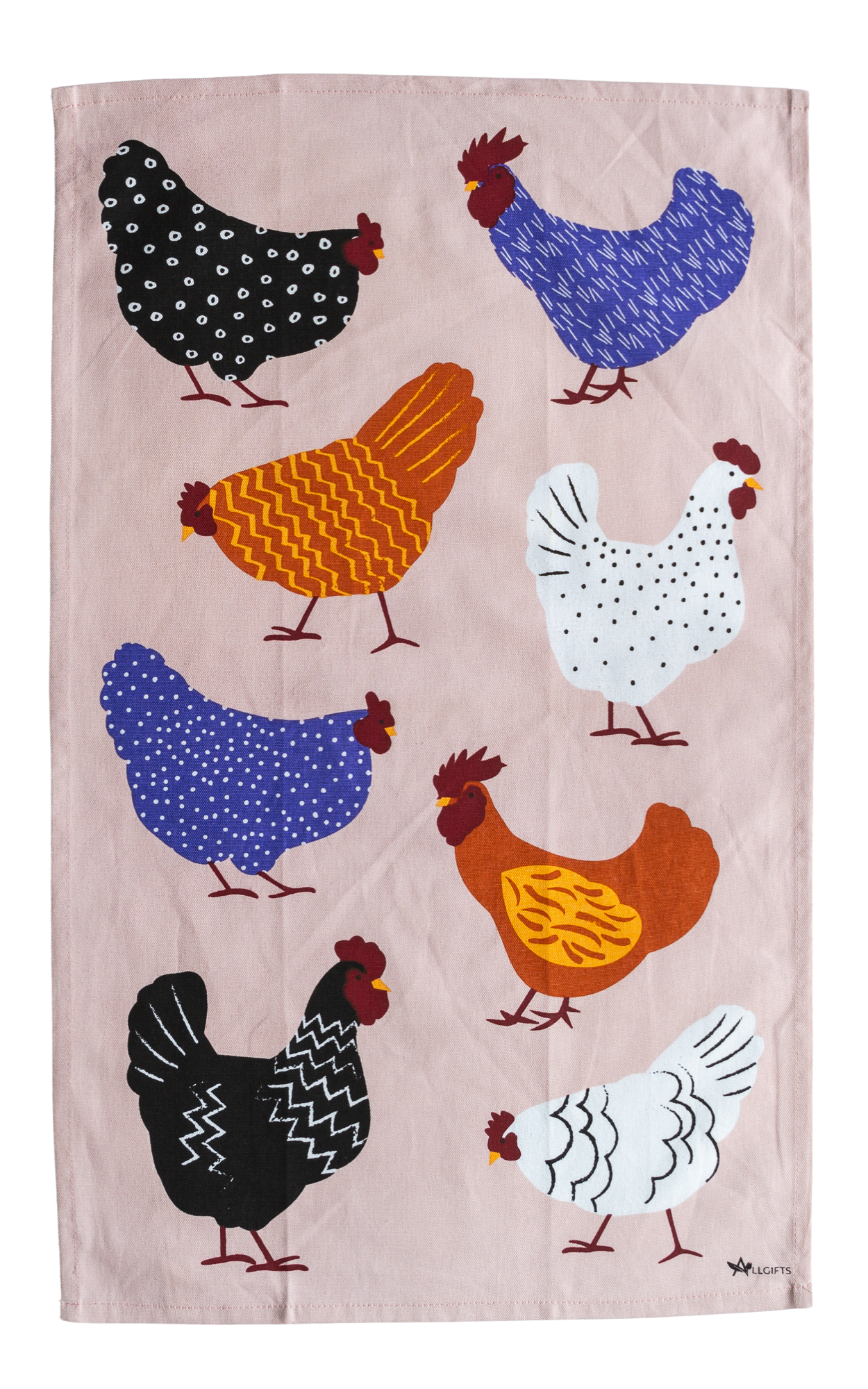 Tea Towel - Bright Hens