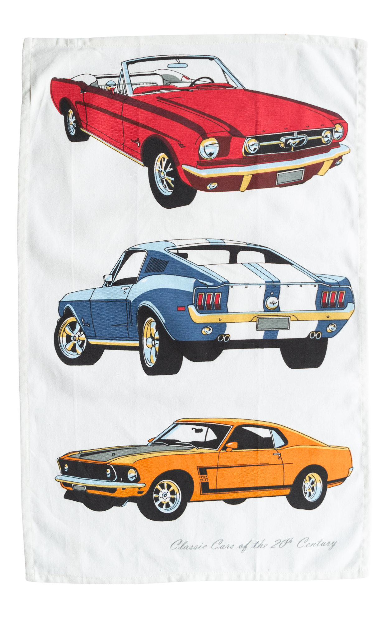 Tea Towel - Classic Cars Mustangs