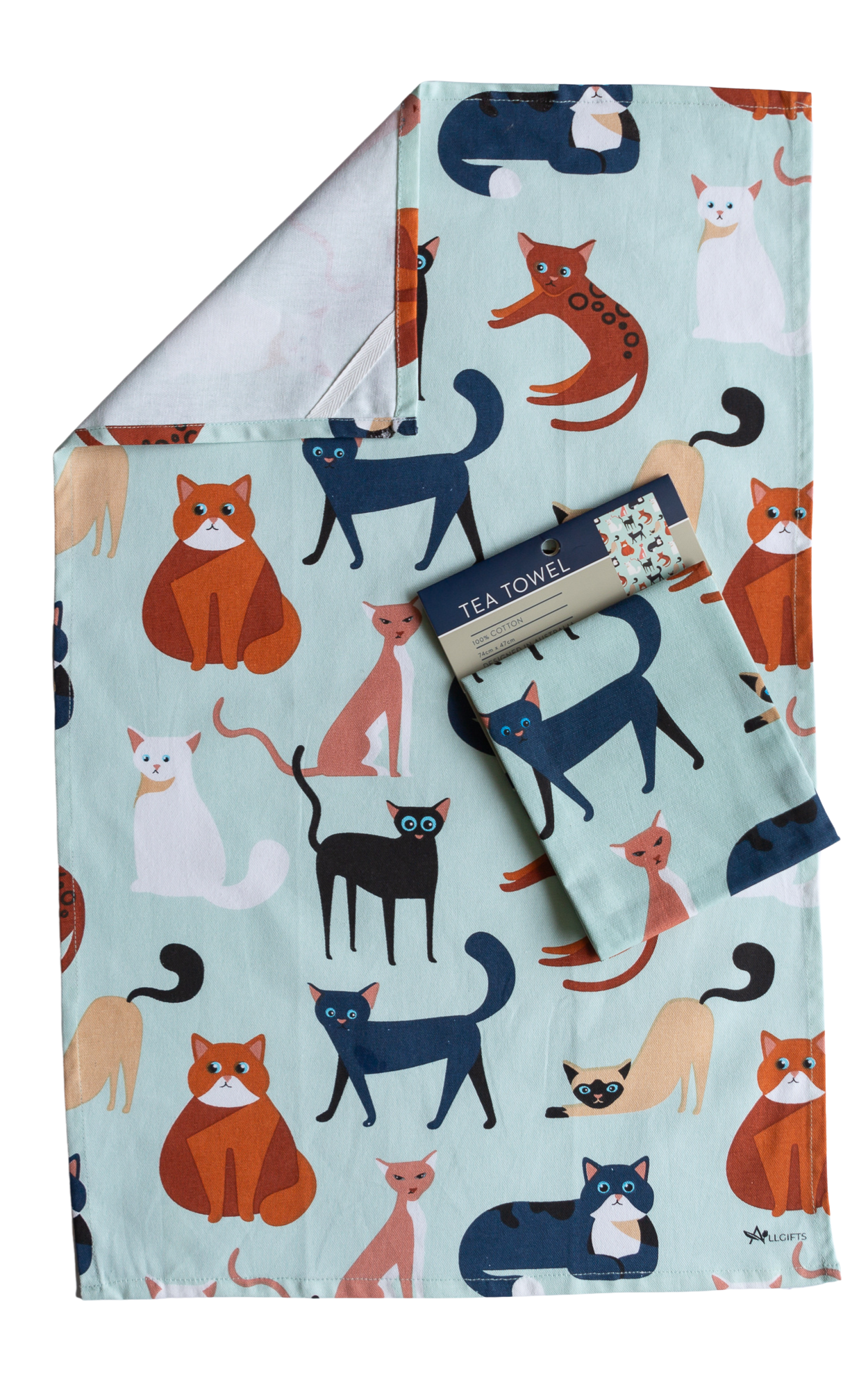 Tea Towel - Colourful Cats