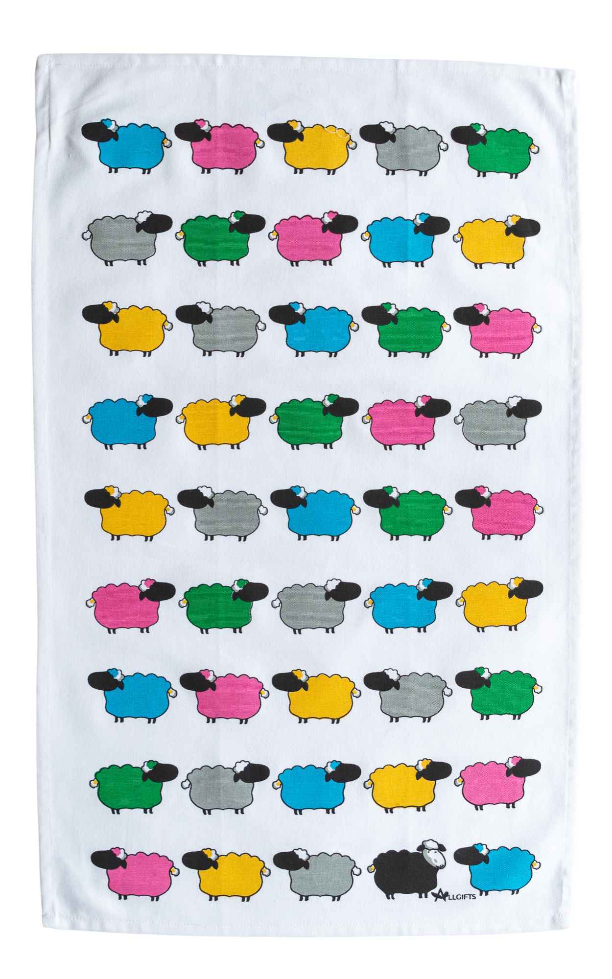 Tea Towel - Coloured Sheep