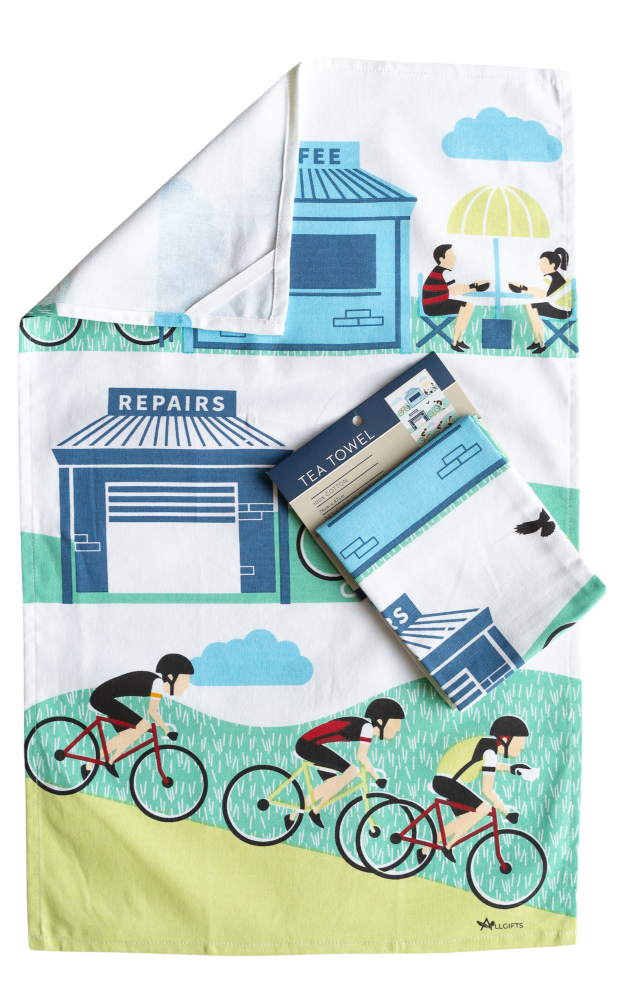 Tea Towel - Cycling