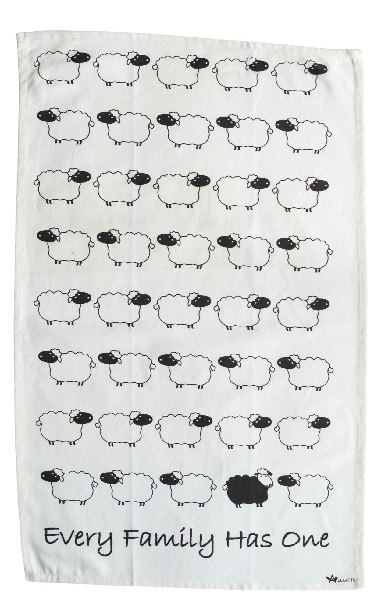 Tea Towel - 'Every Family Has One' Black Sheep