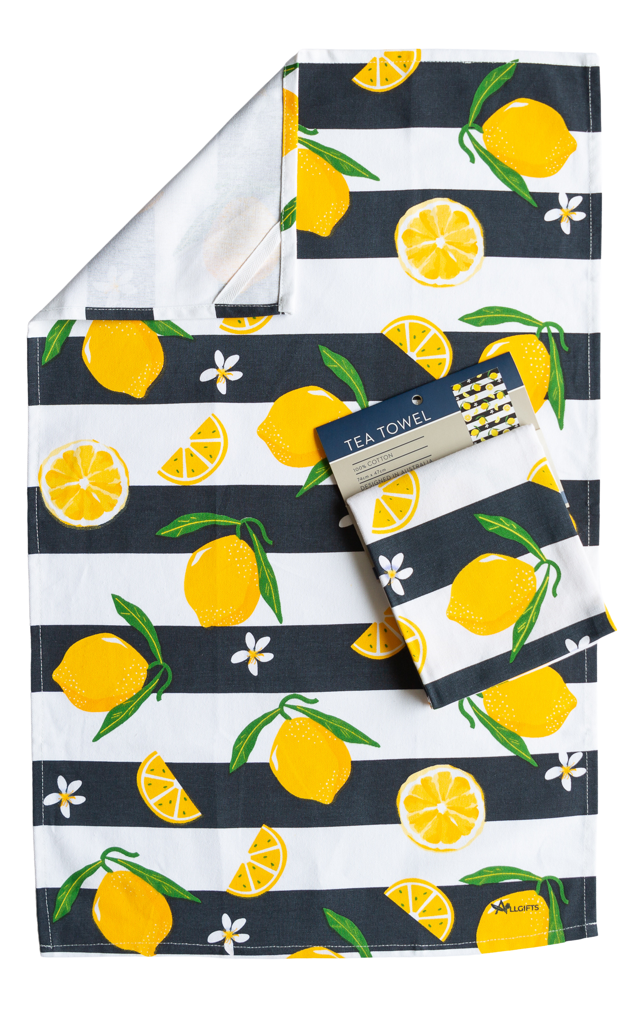 Tea Towel - Lemon Stripe