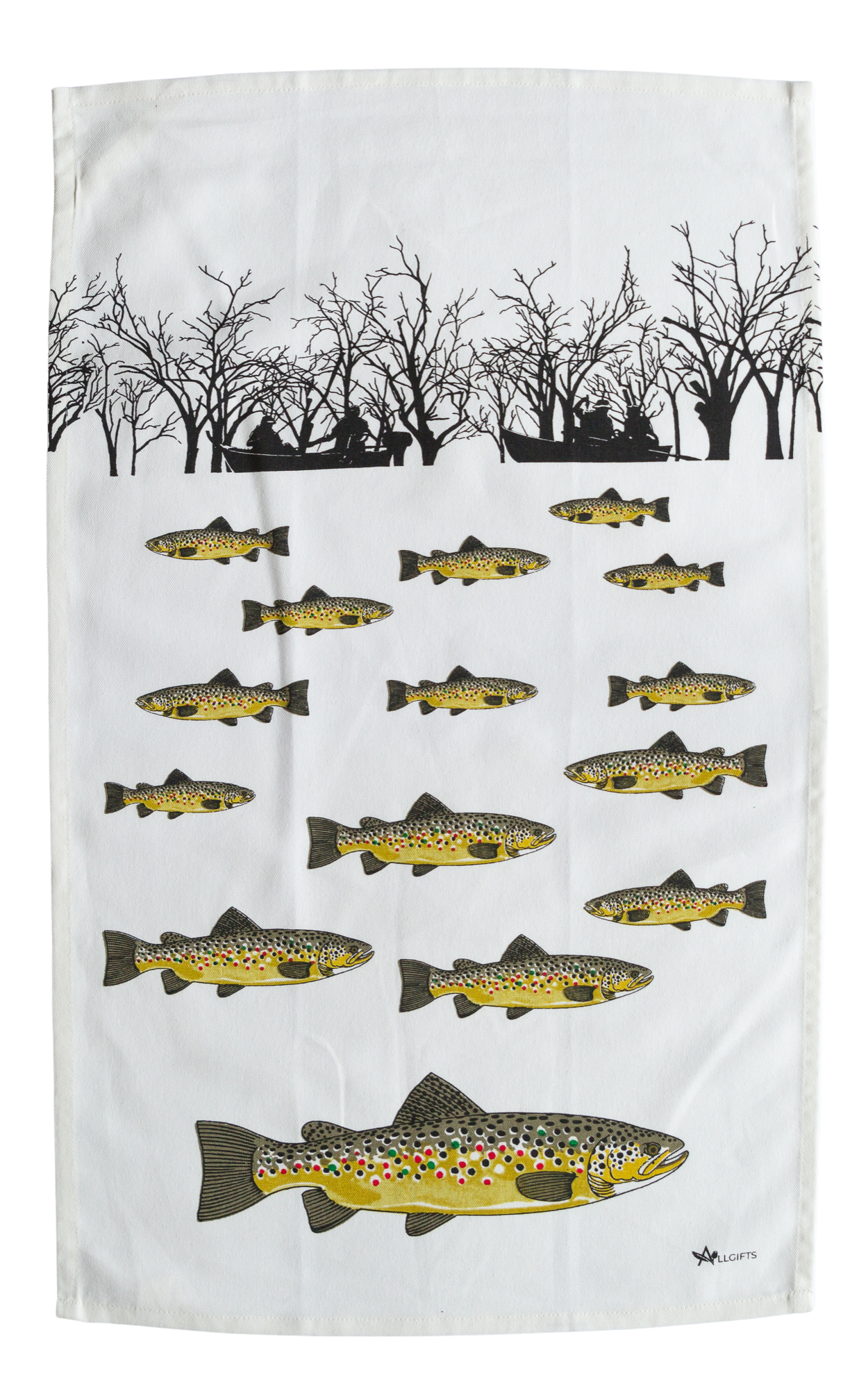 Tea Towel - Trout Fishing