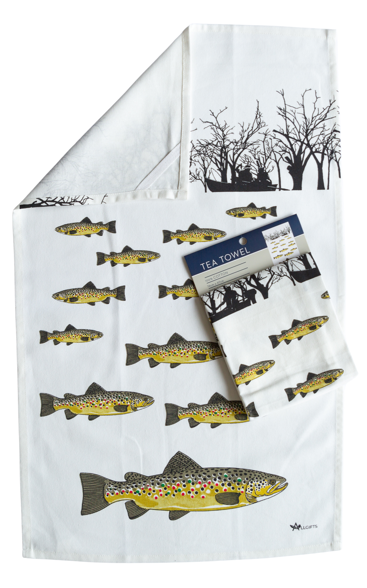 Tea Towel - Trout Fishing