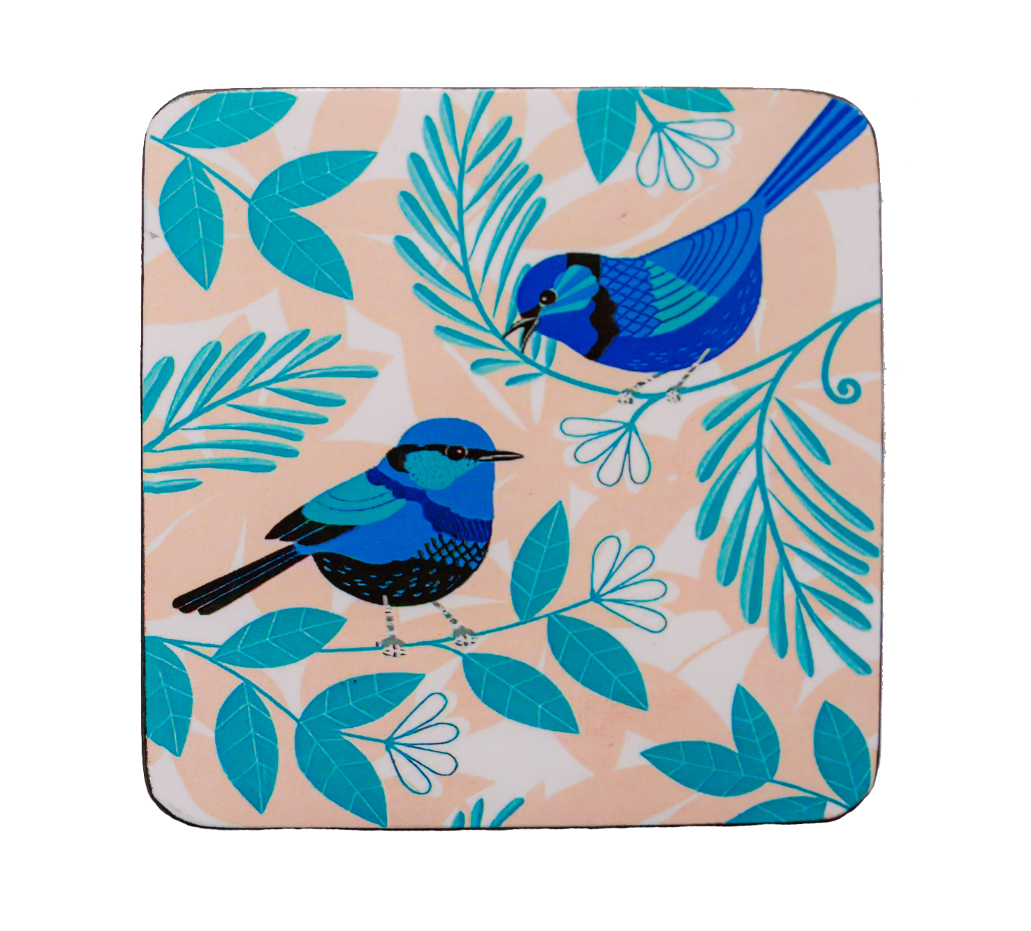 Coasters (set of 4) - Blue Wren